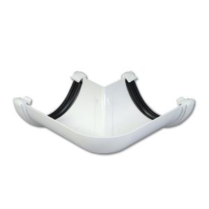 112mm Half-Round 90° Gutter Angle – White