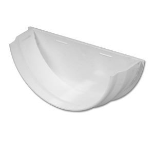 112mm Half-Round Internal Stop End – White