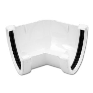 115mm Hi-Cap Deepflow Gutter 135° Angle – White