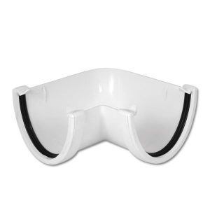 115mm Hi-Cap Deepflow Gutter 90° Angle – White