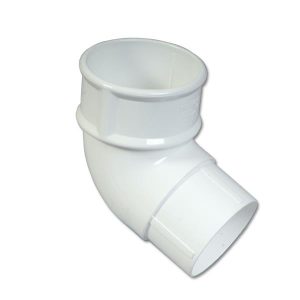 68mm Round 112.5° Downpipe Offset Bend – White