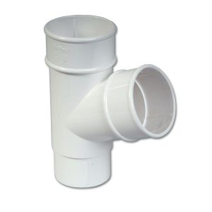 68mm Round 67.5° Downpipe Branch – White