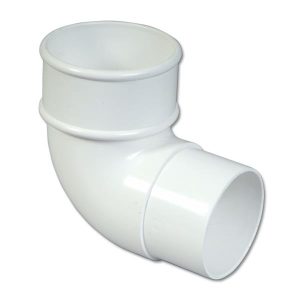 68mm Round 92.5° Downpipe Offset Bend – White