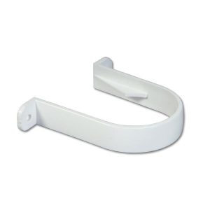 68mm Round Downpipe Clip – White