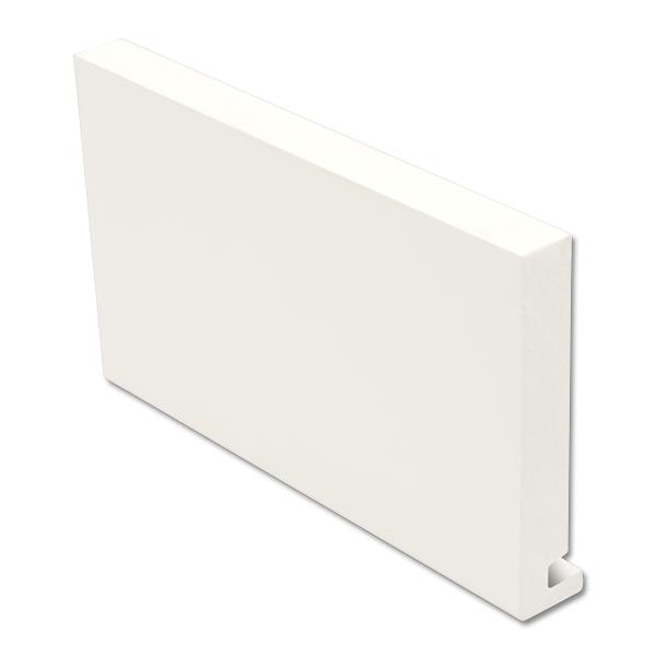 Square Jumbo Fascia Board 200mm – White uPVC Roofline Trim