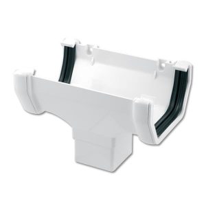 Square Line Running Outlet – White